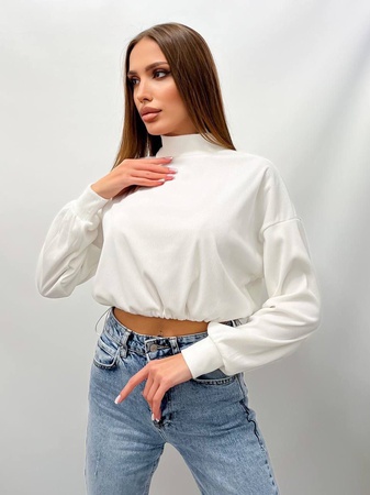 Cashmere cropped turtleneck