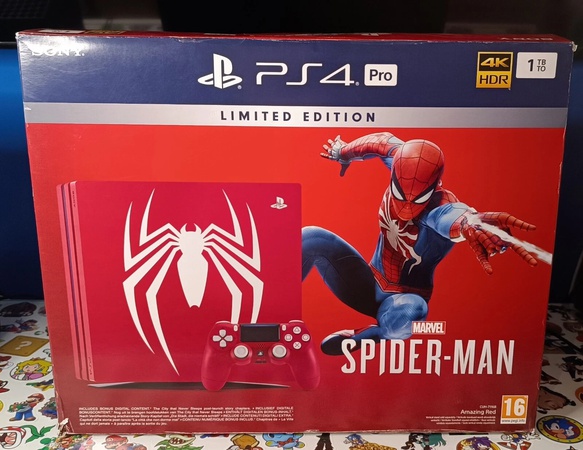 Sony PlayStation 4 Pro 1TB Spider Man Spiderman Limited Edition