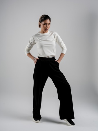 Штаны женские из ткани форбс для повседневной носки