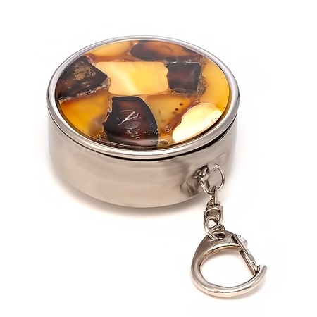 Складная карманная стопка с натуральным янтарем