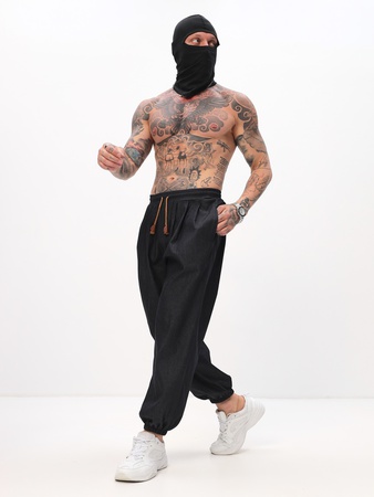 Штаны Джинсовые укороченные широкие