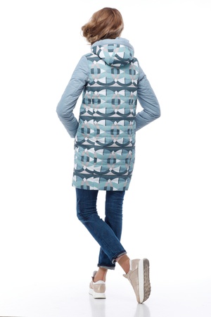 Пальто стеганое Веста, принт