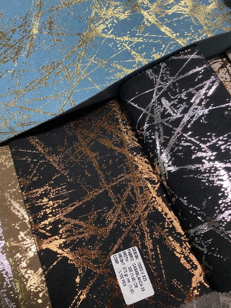 ЗАНАВЕС С ПРИНТОМ ФОЛЬГОЙ ТЮЛЬ И ФОН - FARK TEKSTIL - ENGIN GÜVERCİN