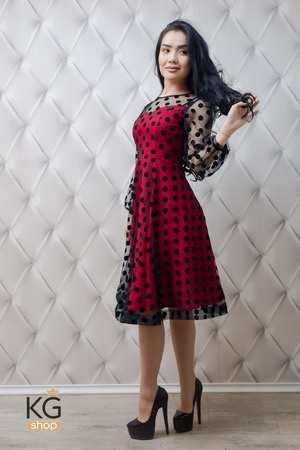 Платье в горох "Серафима"