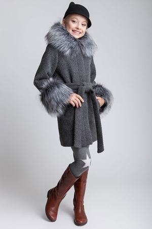 ЗИМНЕЕ ПАЛЬТО ДЛЯ ДЕВОЧКИ «ЧЕРНОБУРКА»