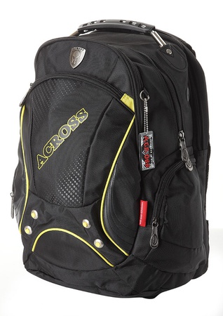 Turuncu süslemeli sırt çantası A15-28 Siyah