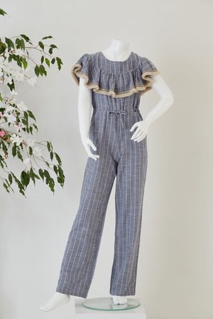 Çizgili Kız Çocuk Tulum