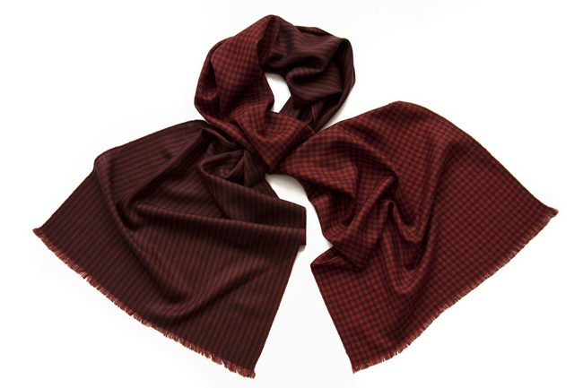 Italian silk and wool scarves for men