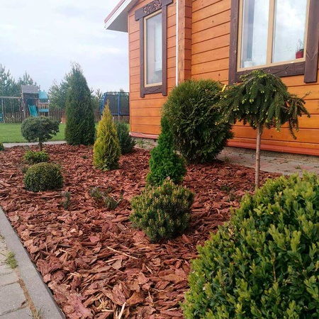 Мульча из коры лиственницы крупной фракции 6-10 см