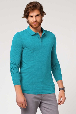 1.KALİTE POLO YAKA UZUN KOLLU TİŞÖRT TÜRK MALI