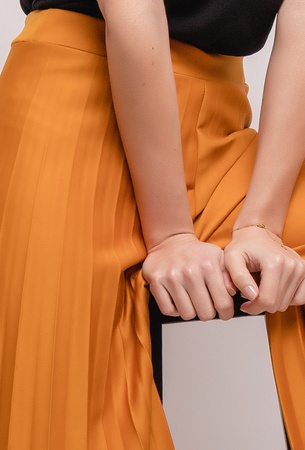 Pileli etek pantolon