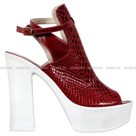 Босоножки 2244 красные, натуральная кожа