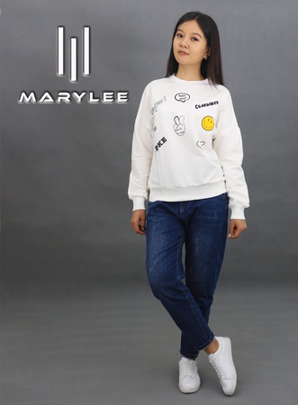 Женские трикотажные худи на оптом с принтом (щелкография)