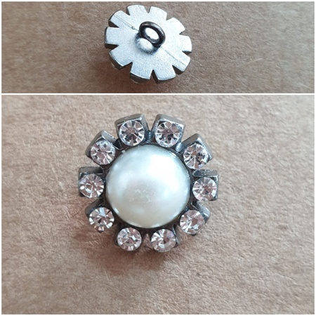 taşlı incili düğme