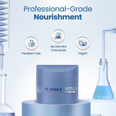 Yuthika Hair Mask for Dry, Frizzy & Damaged Hair, Deep Conditioning, Smoothing, Premium Hair Mask, All Hair Types, Available in 150 & 500 ml