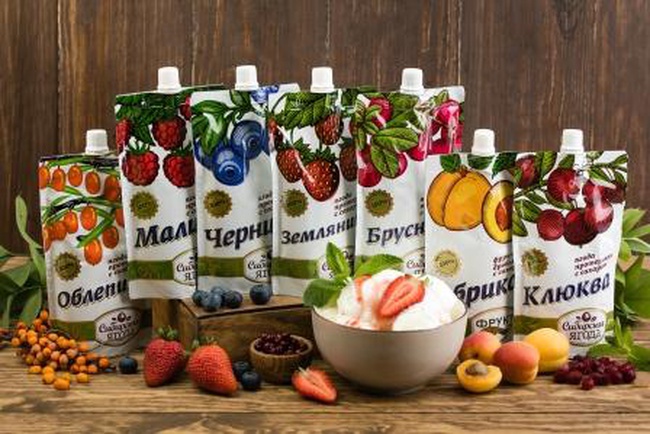 Ягода протертая с сахаром "Сибирская ягода"