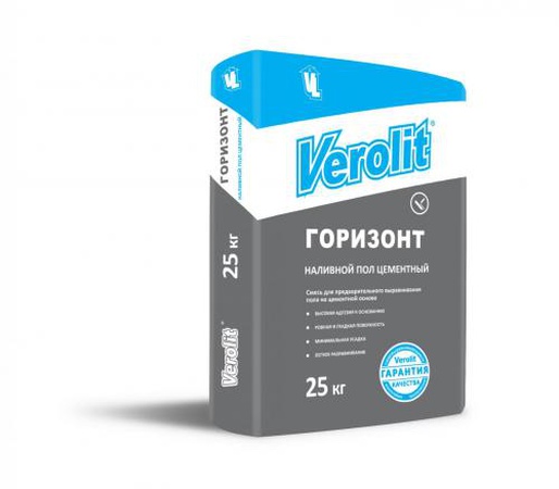 Наливной пол цементный “Verolit ГОРИЗОНТ” - 25 кг.