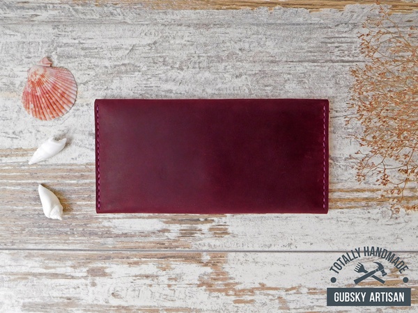 Кошелек женский клатч чехол для телефона "Konvert" 100% кожа handmade