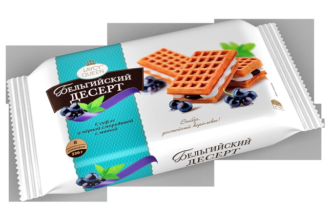 Бельгийский десерт с суфле и "черной смородиной с мятой"