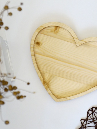 Менажница Сердце, 1 секция, ширина 180мм, длина 210мм