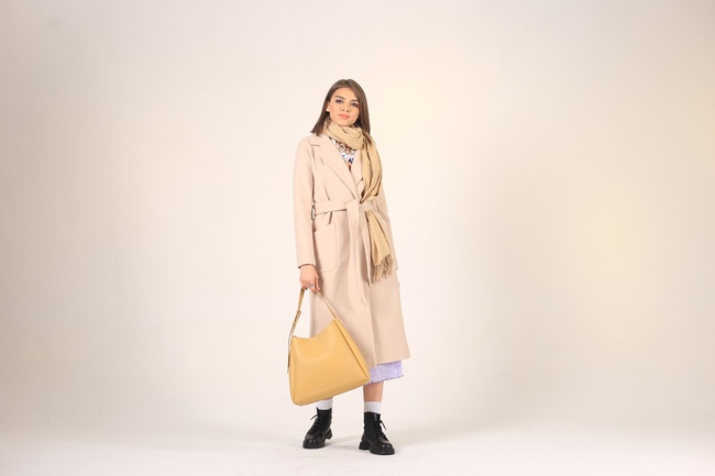 Women's coat, demi-season, with patch pockets # 14