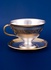 Серебряная чашка с блюдцем №1