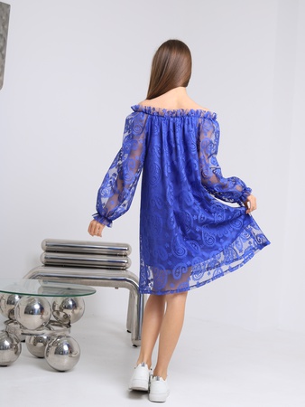 Платье крестьянка гипюровое подростковое нарядное/2420