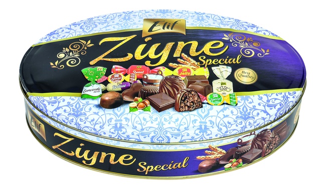 Шоколадные конфеты в ж/б упаковке