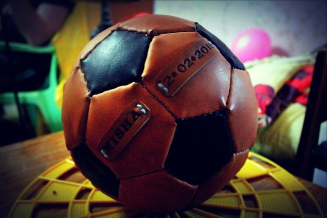 Футбольный кожаный мяч ручной работы из натуральной кожи