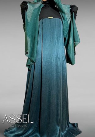 Abaya Mufadala Teal Assel Exclusives