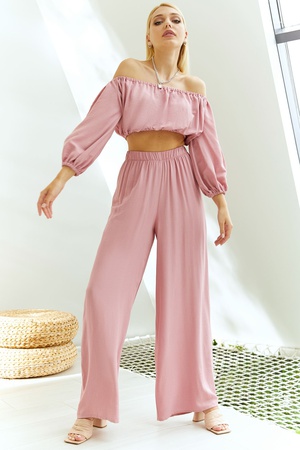 Anzug kurzes Oberteil und Hose Palazzo Mille