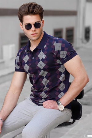 Футболка с воротником-поло