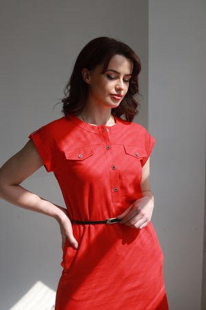 Платье лён. Размерный ряд 44-50, 46-52