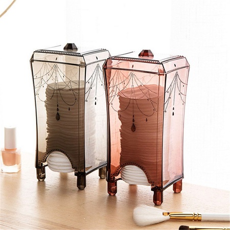 Коробка-контейнер для хранения ватных дисков прозрачная