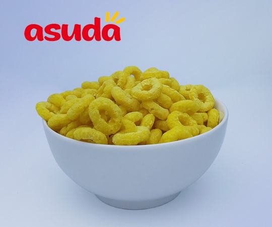 Corn rings with orange, strawberry, apple, vanilla flavor
