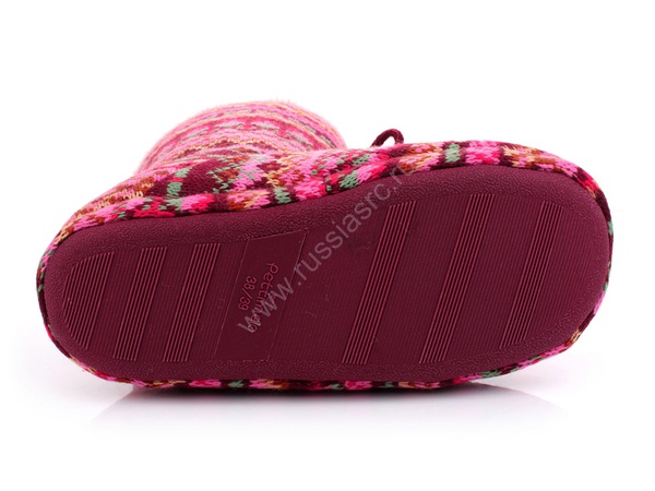 Домашние угги с плюшевыми помпонами L-124