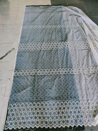 işlemeli tül kumaş