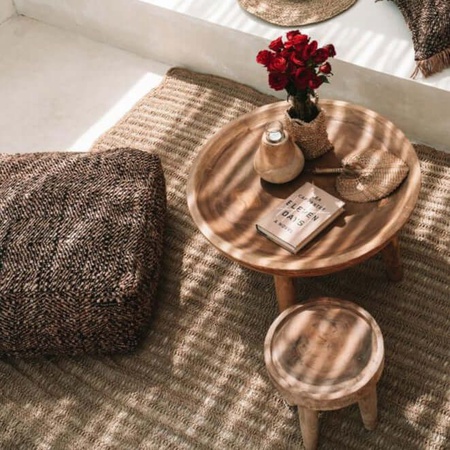 Ковер из натуральных водорослей ручной работы, напольный коврик, украшение для дома