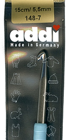 КРЮЧОК ВЯЗАЛЬНЫЙ С ПЛАСТИКОВОЙ РУЧКОЙ №5,5 15СМ