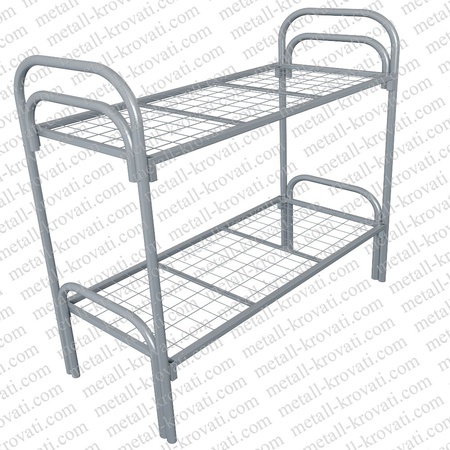 Кровать металлическая двухъярусная усиленная (двойная ножка) сетка сварная ‘2КС-2У’