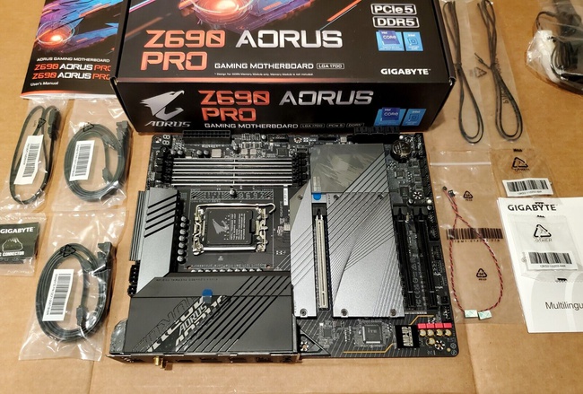 Материнская плата игрового ПК Gigabyte AORUS PRO LGA1700 Z690 DDR5 PCIe5.0 2.5G LAN WiFi