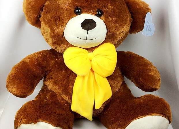 Игрушка мягконабивная Мишка с бантом 55/70см