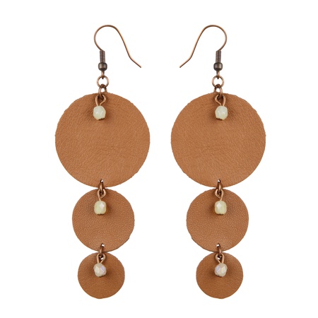 W-127  кожаные серьги