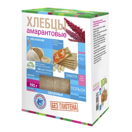 Хлебцы без глютена амарантовые 195г