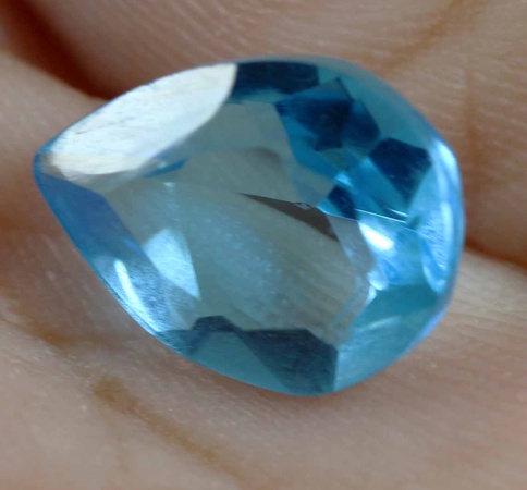 Beautiful Certified 100% Natural Pear Shape SKY BLUE TOPAZ Loose Gemstone
