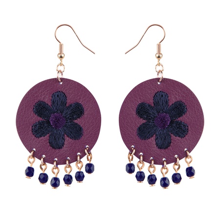 W-113N  Кожаная серьга