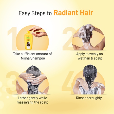 Nisha Egg Protein Shampoo for Women & Men 650 ml For Strong, Smooth & Shiny Hair, Frizz Control, Deep Nourishment