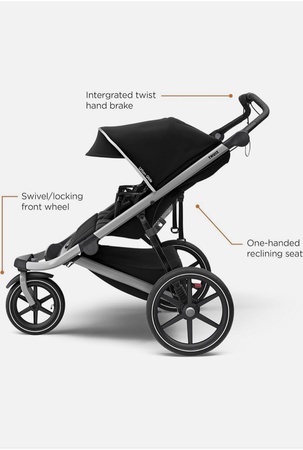 Thule Urban Glide 2 Jogging Stroller - Dark Shadow / Silver Frame New in Box!