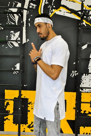 Футболка длинная белая Hi Mate