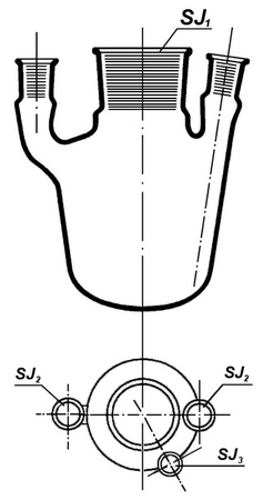 Колба 4-х горлая 500 мл
